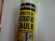 310ml Bartoline Decorators Caulk Flexible Filler White Cartridge