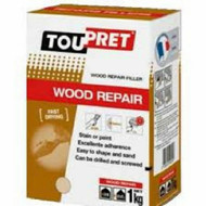 Toupret Quick Drying Powder Wood Repair Filler 1kg Can be Drilled or Screwed