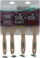Axus Decor 4pce Mink 1.5", 2" + 3" Silk Touch & 2" Silk Cutter Paint Brush Set