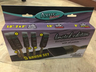 Axus Decor Mink 1.5", 2x2" Silk Touch & 1.5" + 2" Silk Cutter Paint Brush Set