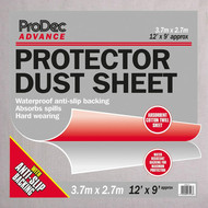 ProDec Advance 12' x 9' Water Resistant Protector Dust Sheet For Covering Floors