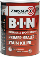 2.5ltr Zinsser B.I.N White Shellac Based Primer Sealer
