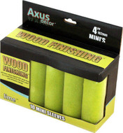 Axus Decor Wood Finishing Mini Roller Sleeve - Lime (Pack of 10)