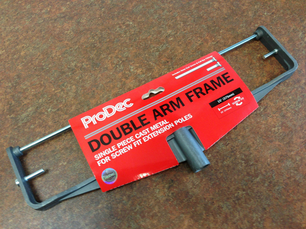 Rodo ProDec Double Arm Cast Metal 15" Screw Fit Paint Roller Frame