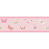 100894234 - Girl Power Butterflies Pink Casadeco Wallpaper Border