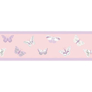 100895221 - Girl Power Butterflies Purple Casadeco Wallpaper Border