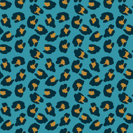 18537 - Into the Wild Leopard Print Blue Galerie Wallpaper