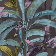 18543 - Into the Wild Banana Tree Brown Galerie Wallpaper
