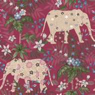 18548 - Into the Wild Elephant Red Galerie Wallpaper