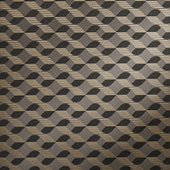 51210 - Universe Glass Beads Geometric Umber Brown Galerie Wallpaper