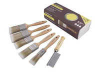 Hamilton Prestige 5pce Synthetic Bristle Paint Brush Set + Comb