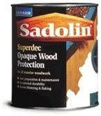 1 Litre Sadolin Superdec Exterior Quick Drying Microporous Satin Black Paint