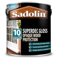 2.5L - Sadolin Superdec Gloss Paint Black  - Exterior Quick Drying