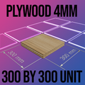 Okoume B-B Plywood 4mm - 300x300mm
