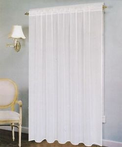 Voile Windows Curtains / Drapes Panel 58" x 90" - White