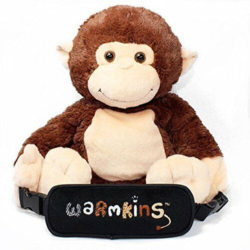 "Hugo"Heated/Cooled,Multi Functional,18" Plush Monkey Buddy/Backpack by Warmkins