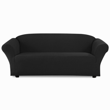 Orly's Dream Stretch Sofa Slipcover, 1 Piece Sofa Bed Cover, Sofa Covers, Furniture Slipcover, Spandex Slipcovers (Black)