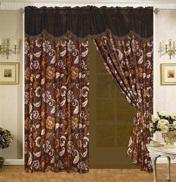 Orly's Dream Bridget Microfiber Curtain Set w/Valance/Sheer/Tassels