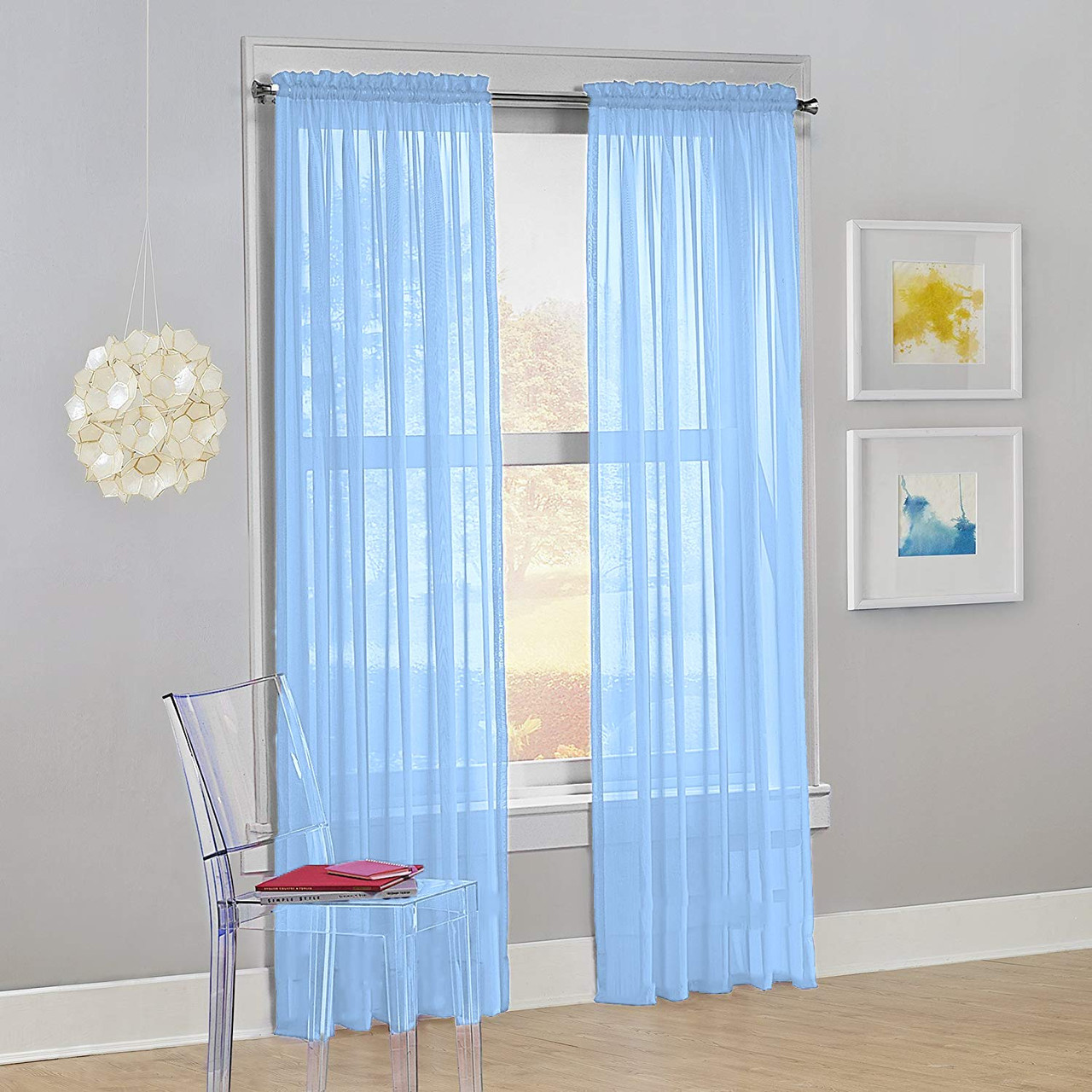 Orly's Dream 1 Panel Sheer/Voile Window Curtain/Drape 60" X 84" Light