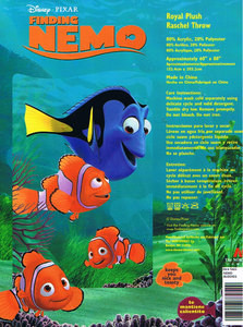 disney nemo plush printed blanket