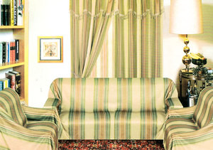 Sofa furniture slipcover Brown/Beige color 3 PC.SET