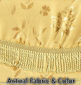 BLACKOUT Curtains/Drapes attached Valance Liner - Gold