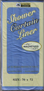 Magnetized VINYL Shower Curtain Liner half Heavy Duty 439