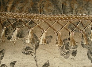 Vintage Curtains/Drapes with Valance Liner - Gold