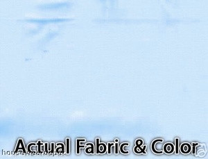 Voile Silk Satin Curtain With Attached Valance - L.Blue