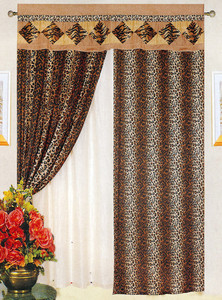 NEW!! - Tiger / Leopard Velvet Window Curtains / Drapes