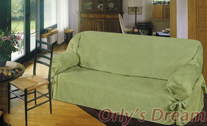 Sofa Loveseat Chair Slipcover slip cover 3pc Set - Sage