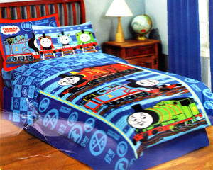 Twin Thomas and Friends Comforter Set 5pc w/ Curtains