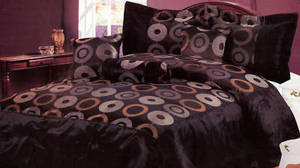 KING Bed in a Bag 7 pc. Comforter Bedding Set - Black