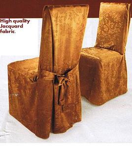 NEW - 6 Pc. Dining Room CHAIR SLIPCOVER FIT set - Brown