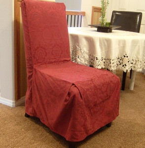 1 Pc.Dining Room CHAIR Furniture SLIPCOVER FIT Burgundy