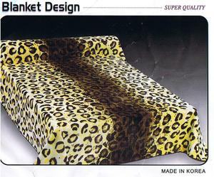 QUEEN Korean Design Tiger/Leopard Plush Raschel Blanket