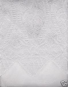 New Beautiful Elegant SHEER & LACE 2 Panels Curtains/Curtain Set "Belle" - WHITE