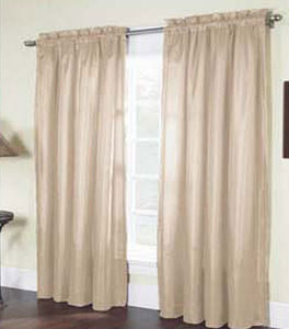 Solid Thermal Insulated, 2 Panels Rod Pocket  Blackout Curtain  84"L - IVORY