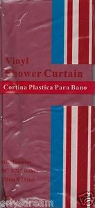 NEW Vinyl Shower Curtain Liner 70" x 72" (178cm x 183cm) With Magnets - BURGUNDY