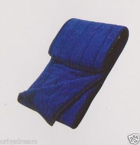 KING Soft BORREGO Suede/Wool Style QUILTED Micro Fiber Blanket/Throw - NAVY BLUE