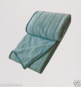 QUEEN Soft BORREGO Suede/Wool Style QUILTED MicroFiber Blanket/Throw-LIGHT GREEN