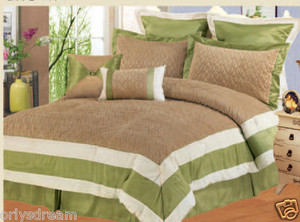 KING Size Bed in a Bag 8 pc. Comforter / Bedding Set / Bed Ensemble - SAGE