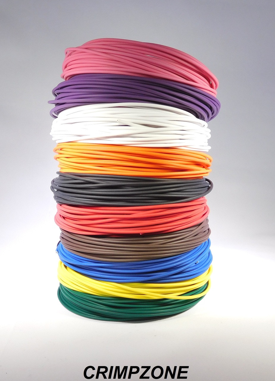 4 COLORS GXL AUTOMOTIVE PRIMARY WIRE 12 AWG HIGH TEMP GXL 25 FT EA W PRINT bwrg