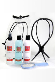 Wig Care Kit - TressAllure - Home Care Kit - Shampoo, Conditioner, Finishing Mist, Brush, Wig Stand