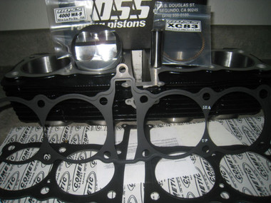 Show only, picture is of an 83mm kit. The Cylinder Kit received will be similar in looks but as described in the listing which is a Yamaha FJ, 1297cc 12/1 Ross Piston & Yamaha Cylinder Kit 80.50mm using our custom sleeves which require no crankcase boring.