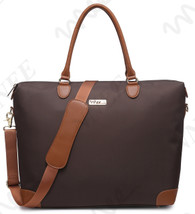 NNEE Large Oversized Water Resistance Nylon Tote Bag With Multiple Pocket Design - Brown
