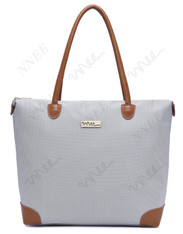 NNEE Water Resistance Nylon Tote Bag & Multiple Pocket Design - Gray