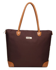 NNEE Water Resistance Nylon Tote Bag & Multiple Pocket Design - Brown