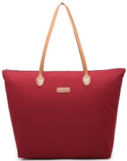 NNEE Water Resistance Light Weight Foldable Nylon Tote Bag Handbag - Red