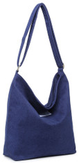 NNEE Women’s Medium Size Corduroy Shoulder Bag Retro Crossbody Hobo Handbag Tote - Dark Blue